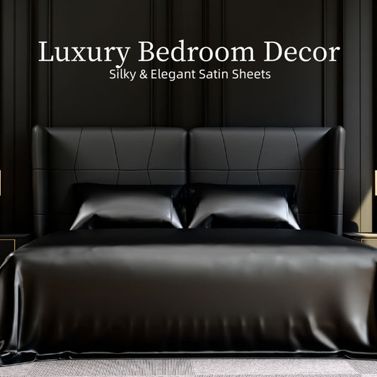 4pc Luxury Satin Bed Sheets (King)